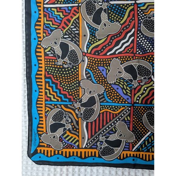 Balarinji Koala Bear Scarf by Fresca Australia Multicolor 26 x 26 inches - Picture 2 of 6